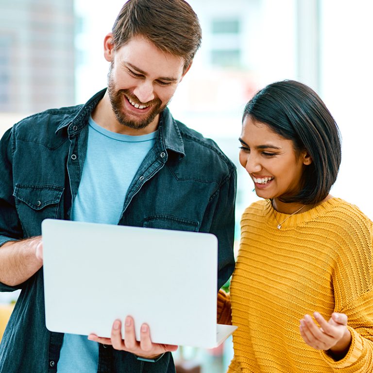 A successful hire enjoying being part of a good team