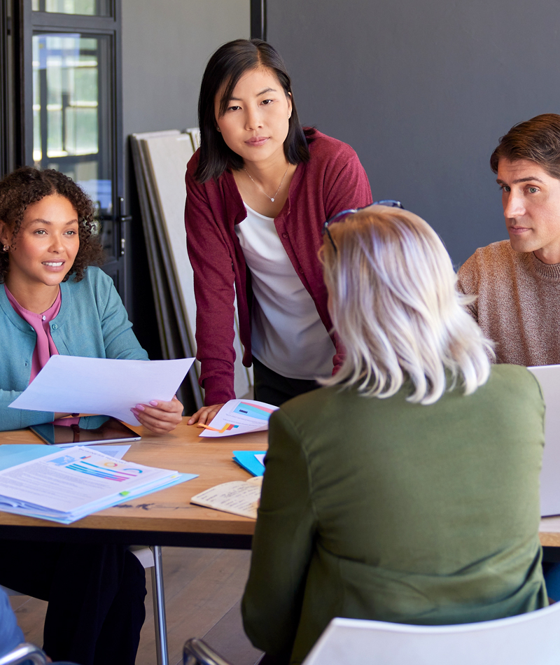 Diverse team having challenges working together as one cohesive team