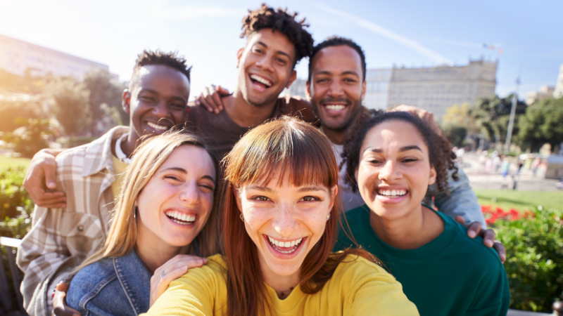 a group of happy engaged employees