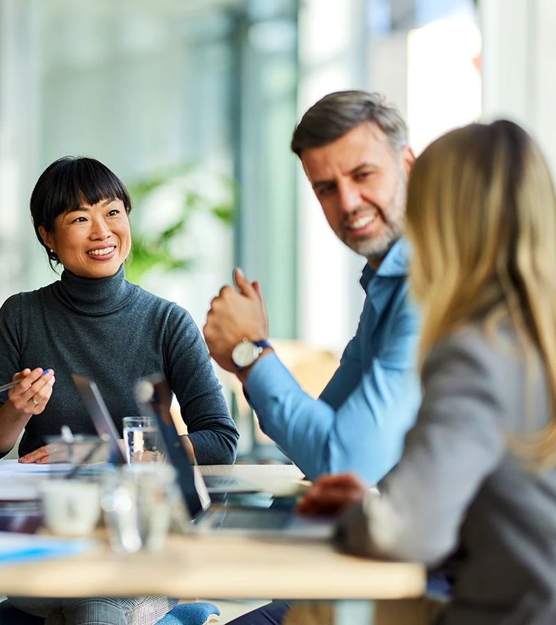 A job candidate in an interview