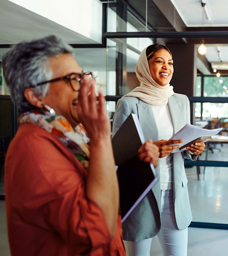 Two women hiring candidates