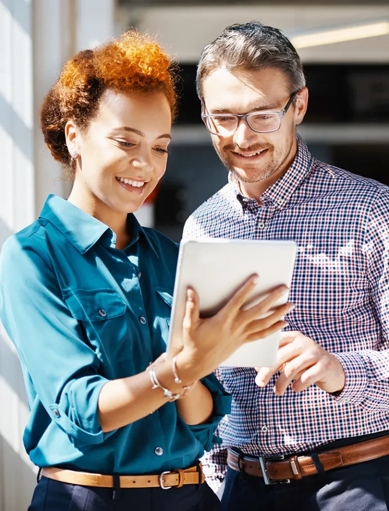 Two co-workers comparing their MCode results
